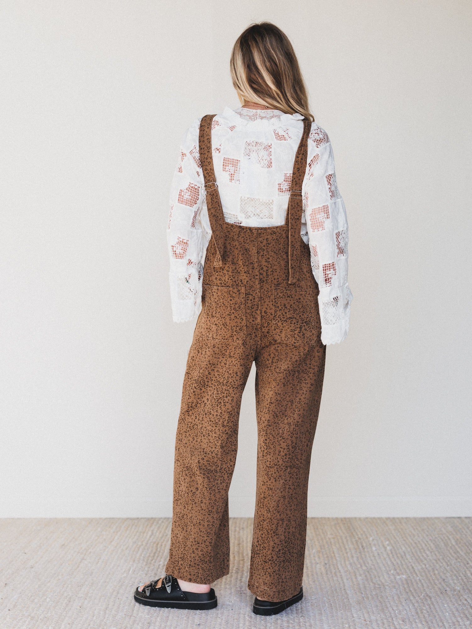 Free Roam Animal Print Jumpsuit - Camel - Image 2