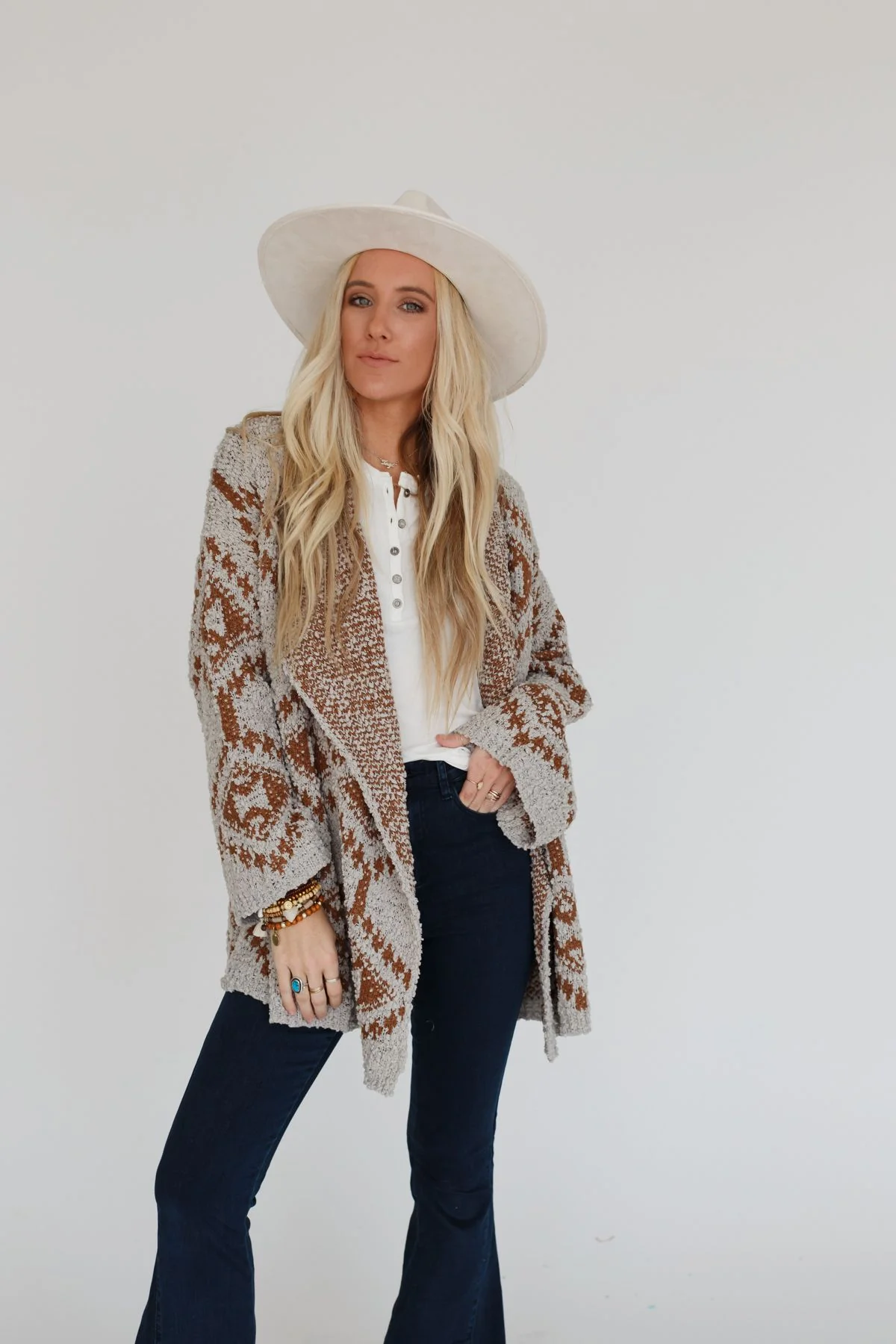 Free to Roam Cardigan - Gray - Image 4