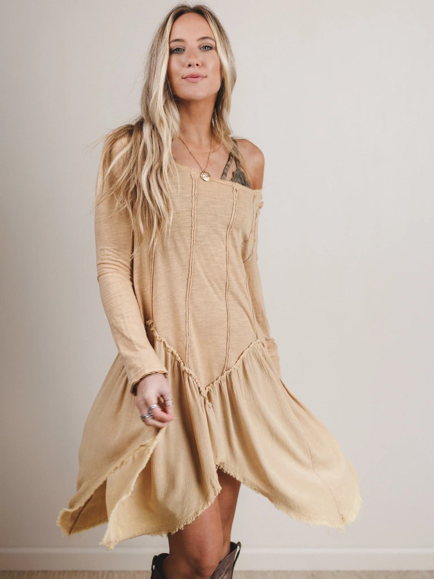 Full of Hope Dress - Biscuit - Pre Order - Image 2