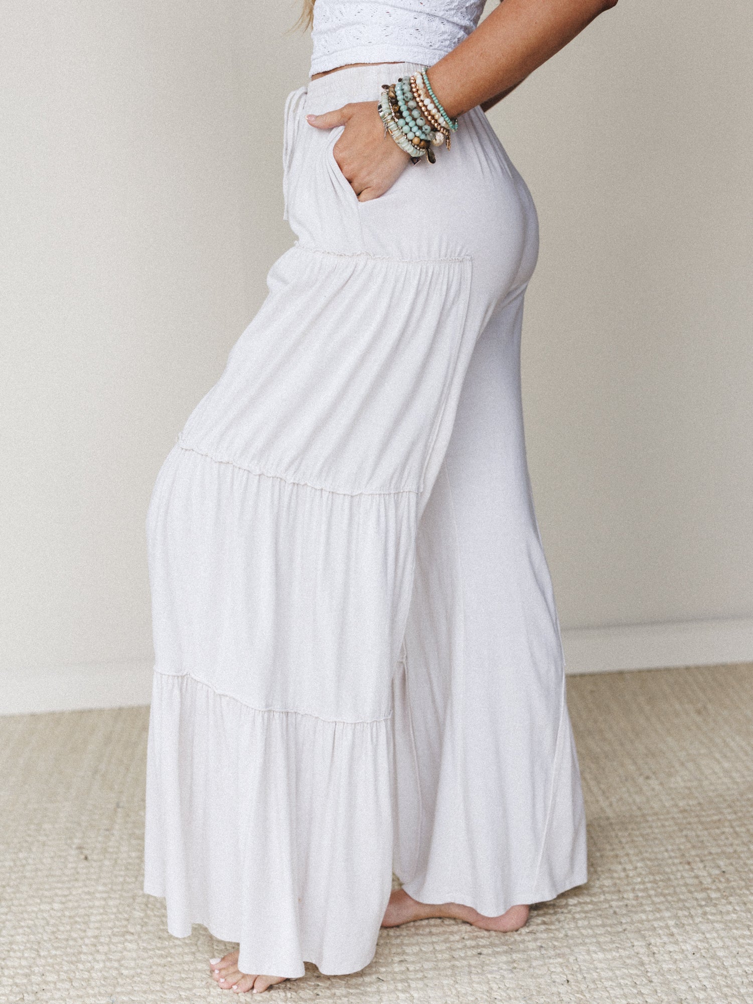 Full of Soul Wide Leg Pants - Natural - Image 3