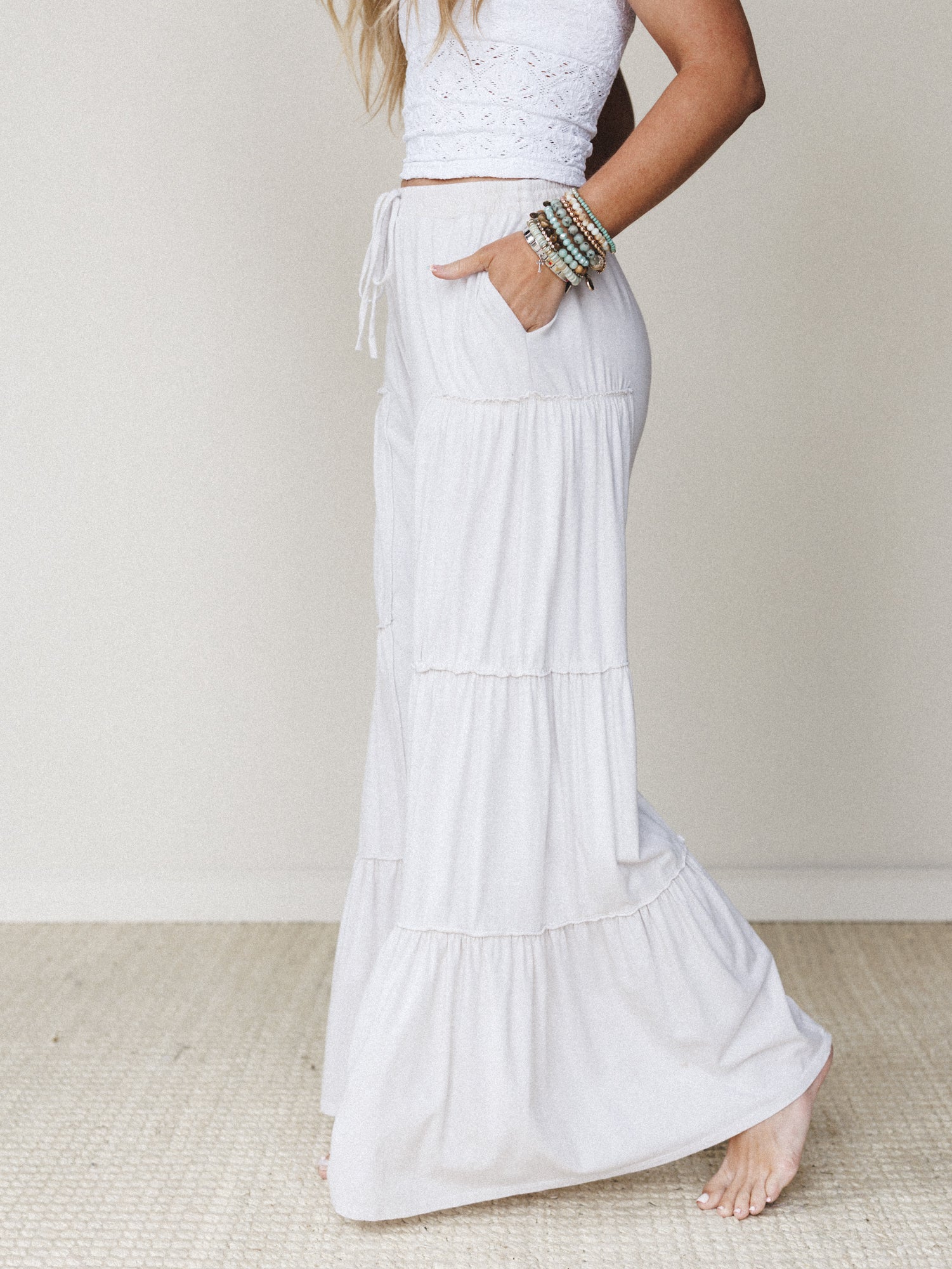Full of Soul Wide Leg Pants - Natural - Image 4