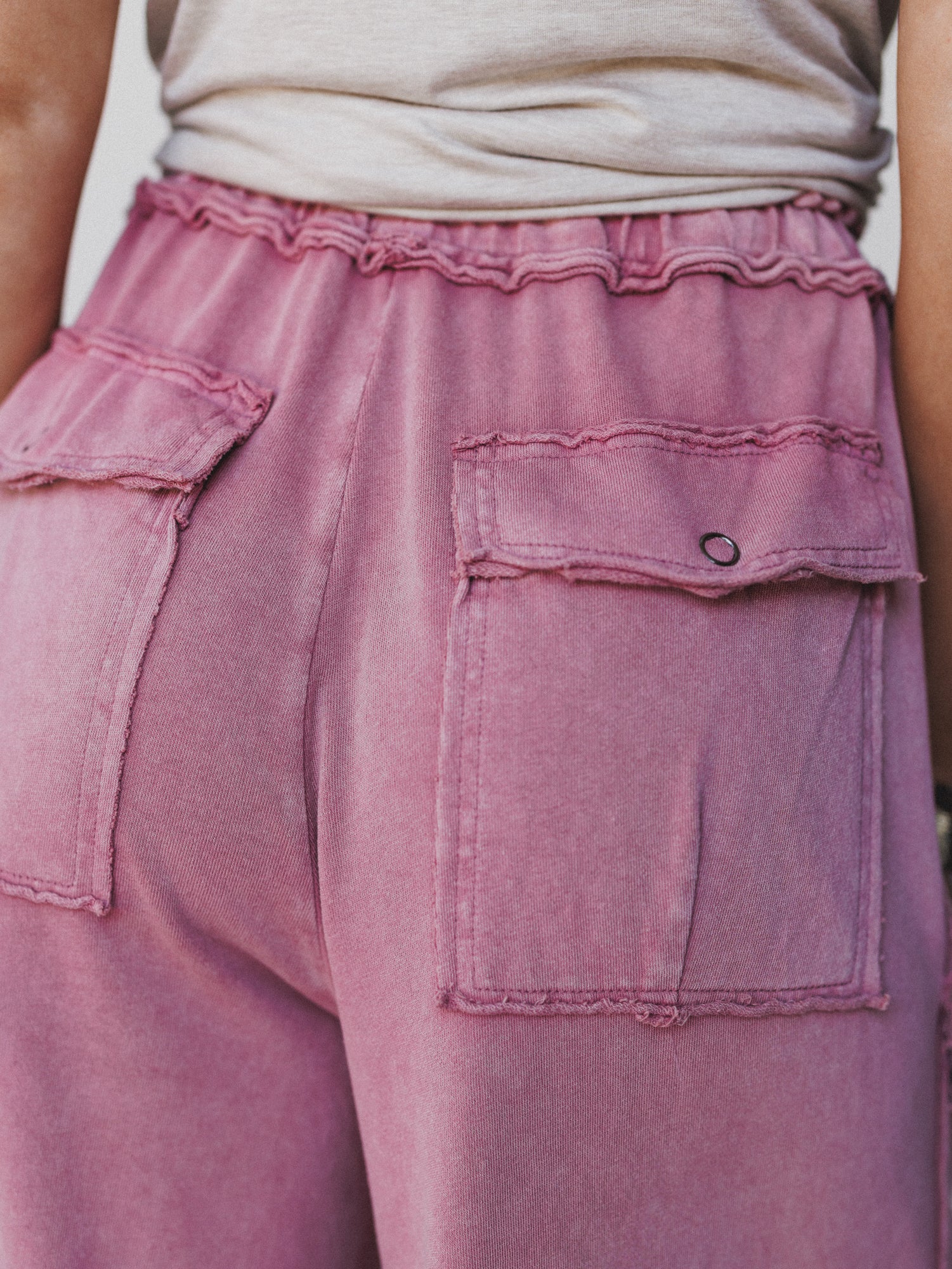 Game On Cargo Wide Leg Pant - Mauve - Image 4