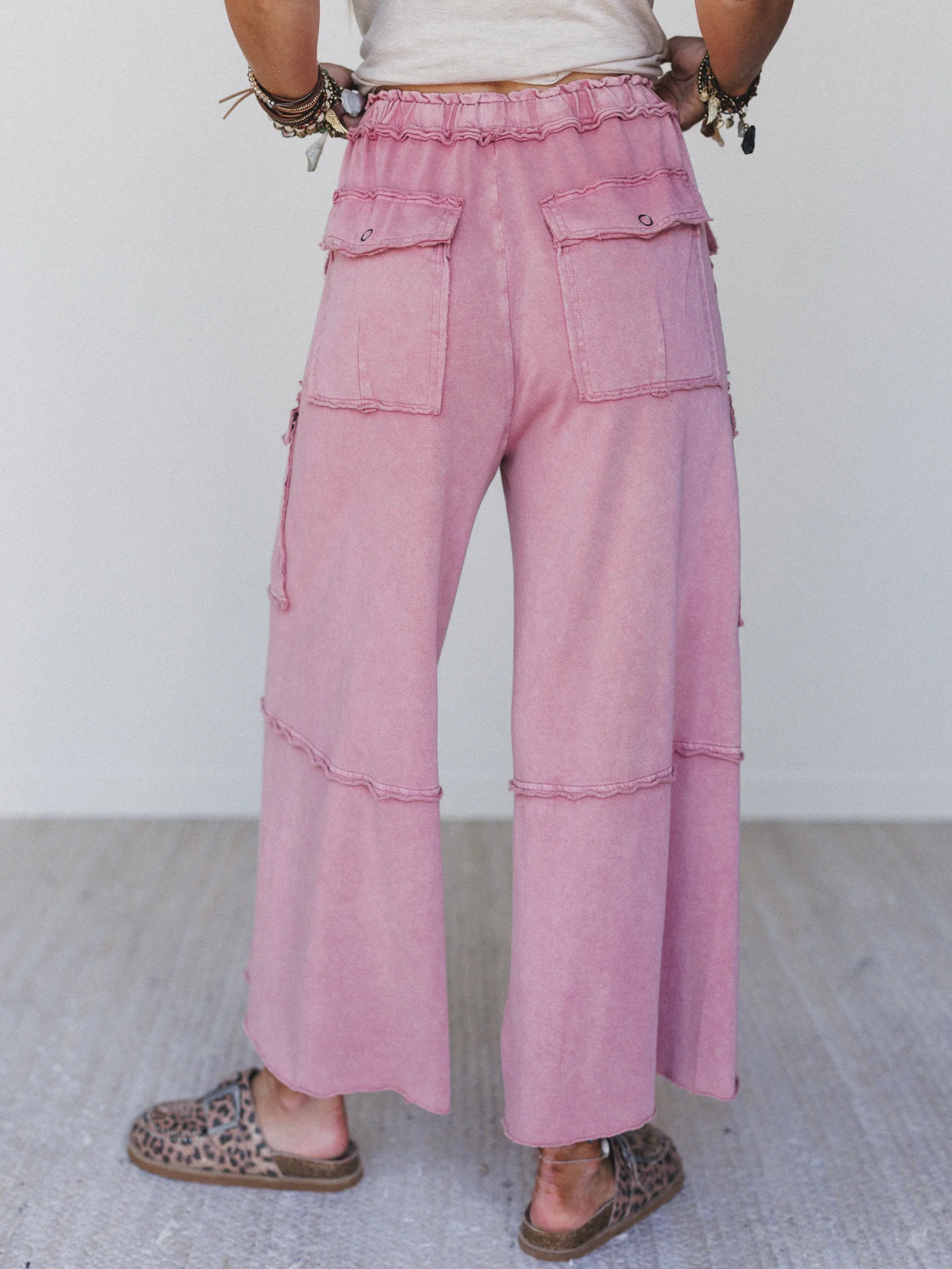 Game On Cargo Wide Leg Pant - Mauve - Image 6