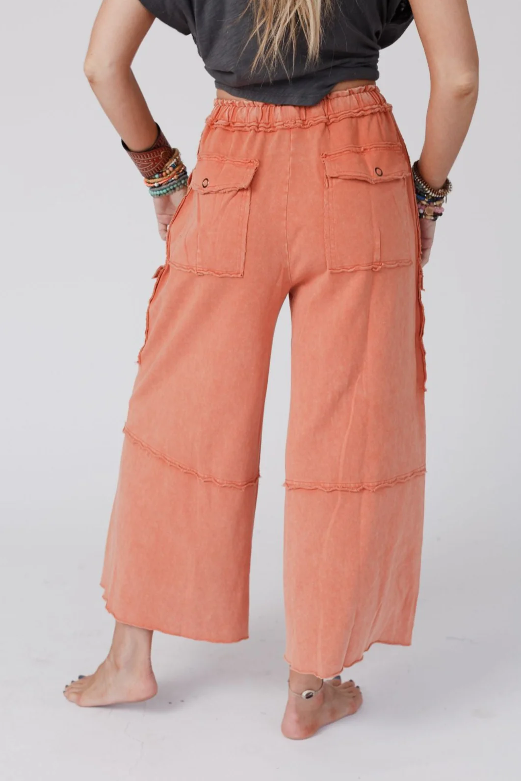 Game On Cargo Wide Leg Pant - Faded Rust - Image 6
