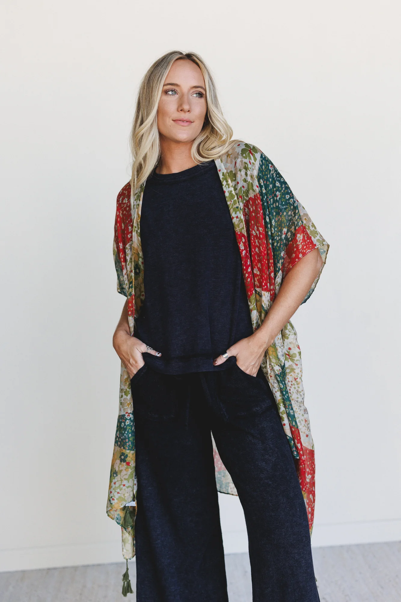 Garden Fairy Floral Kimono - Olive - Image 3