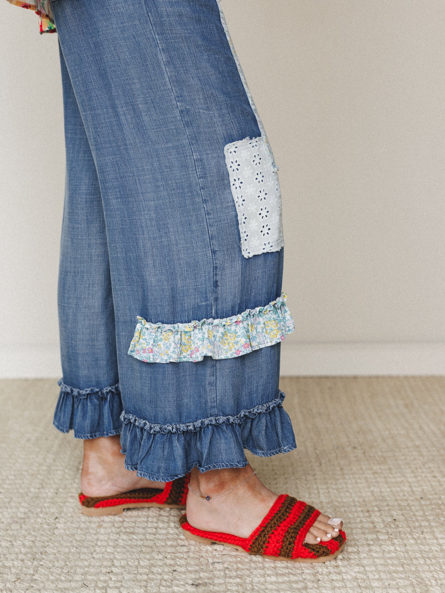 Garden in Bloom Pants - Dark Denim - Image 11