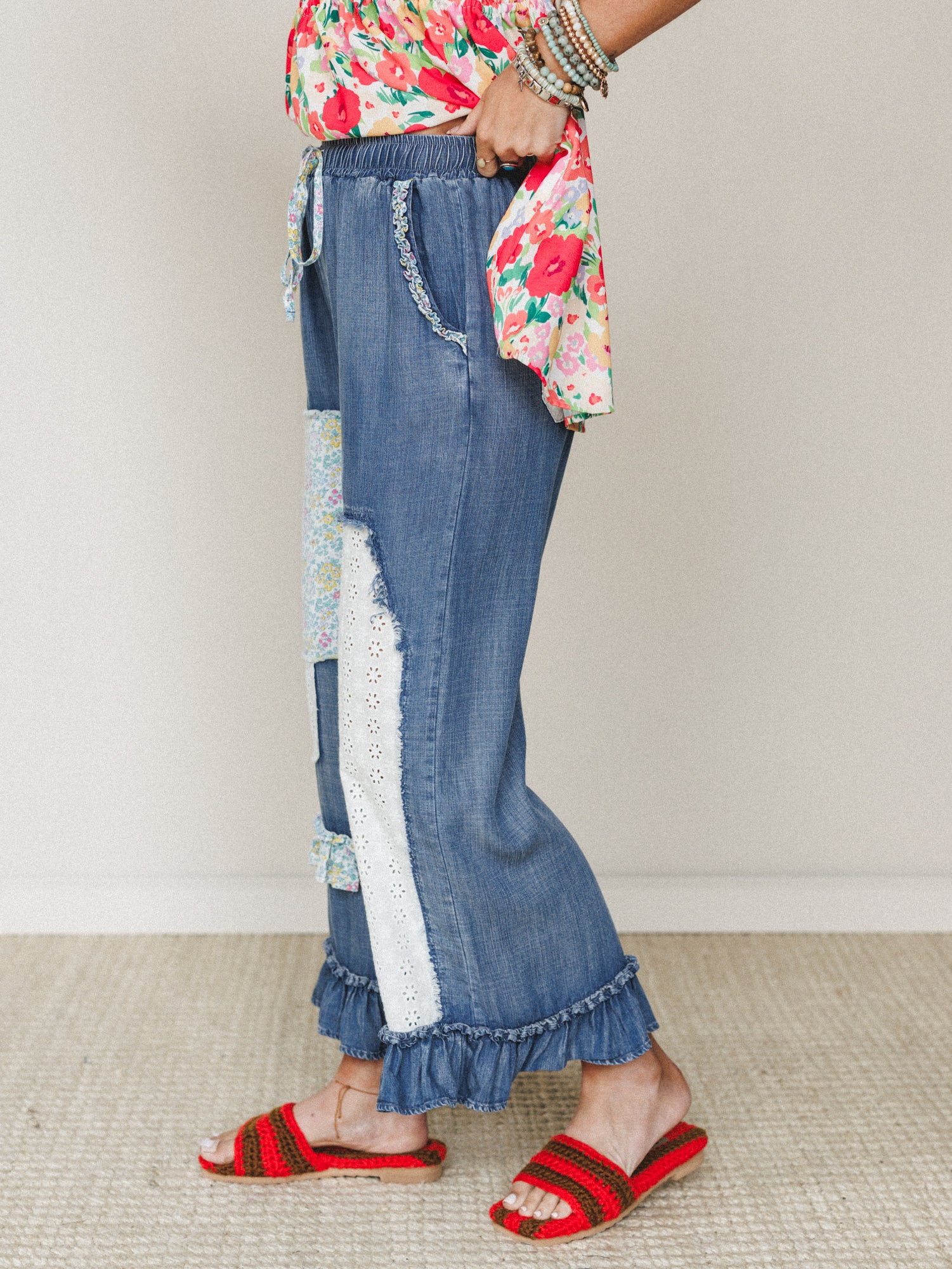 Garden in Bloom Pants - Dark Denim - Image 12