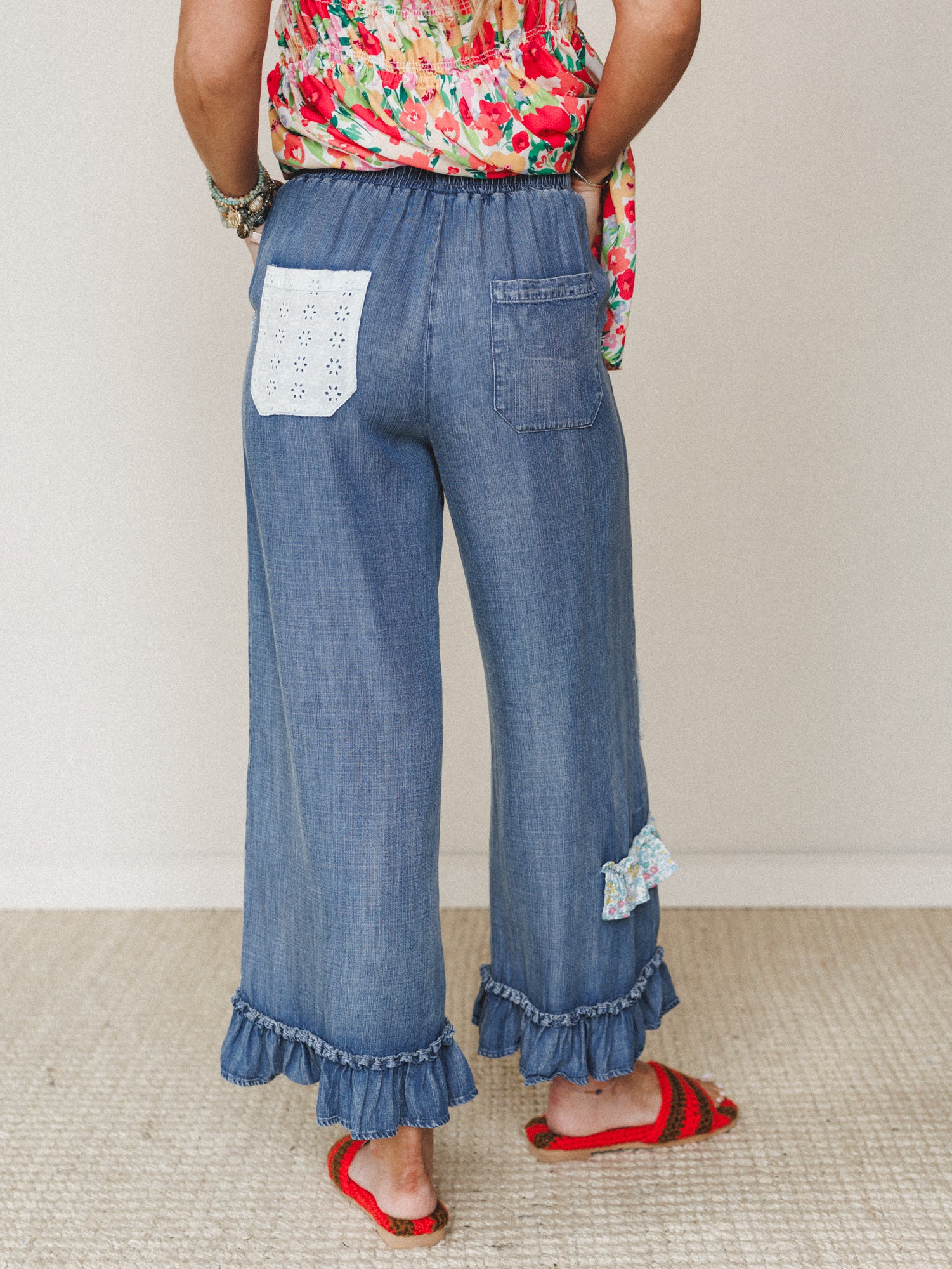 Garden in Bloom Pants - Dark Denim - Image 5
