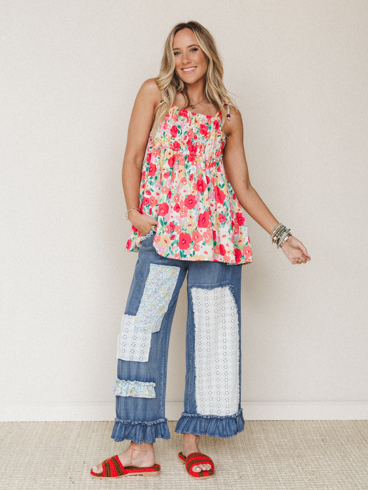 Garden in Bloom Pants - Dark Denim - Image 7