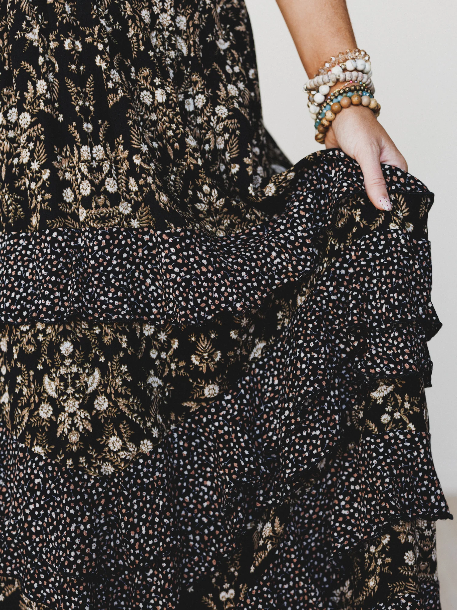 Garden of Flur Maxi Skirt - Black Multi - Image 3