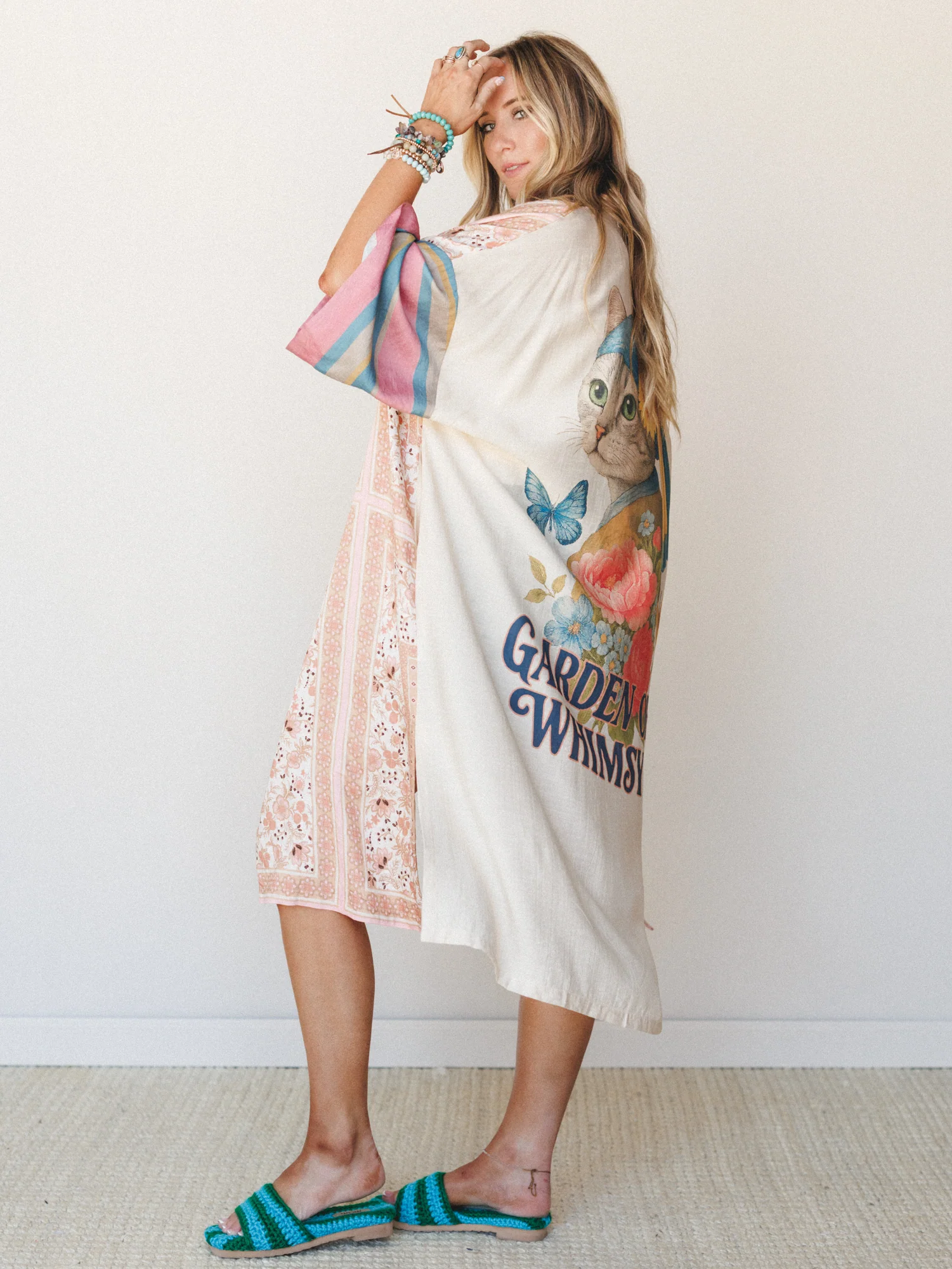 Garden Of Whimsy Kimono - Natural Multi - Image 5