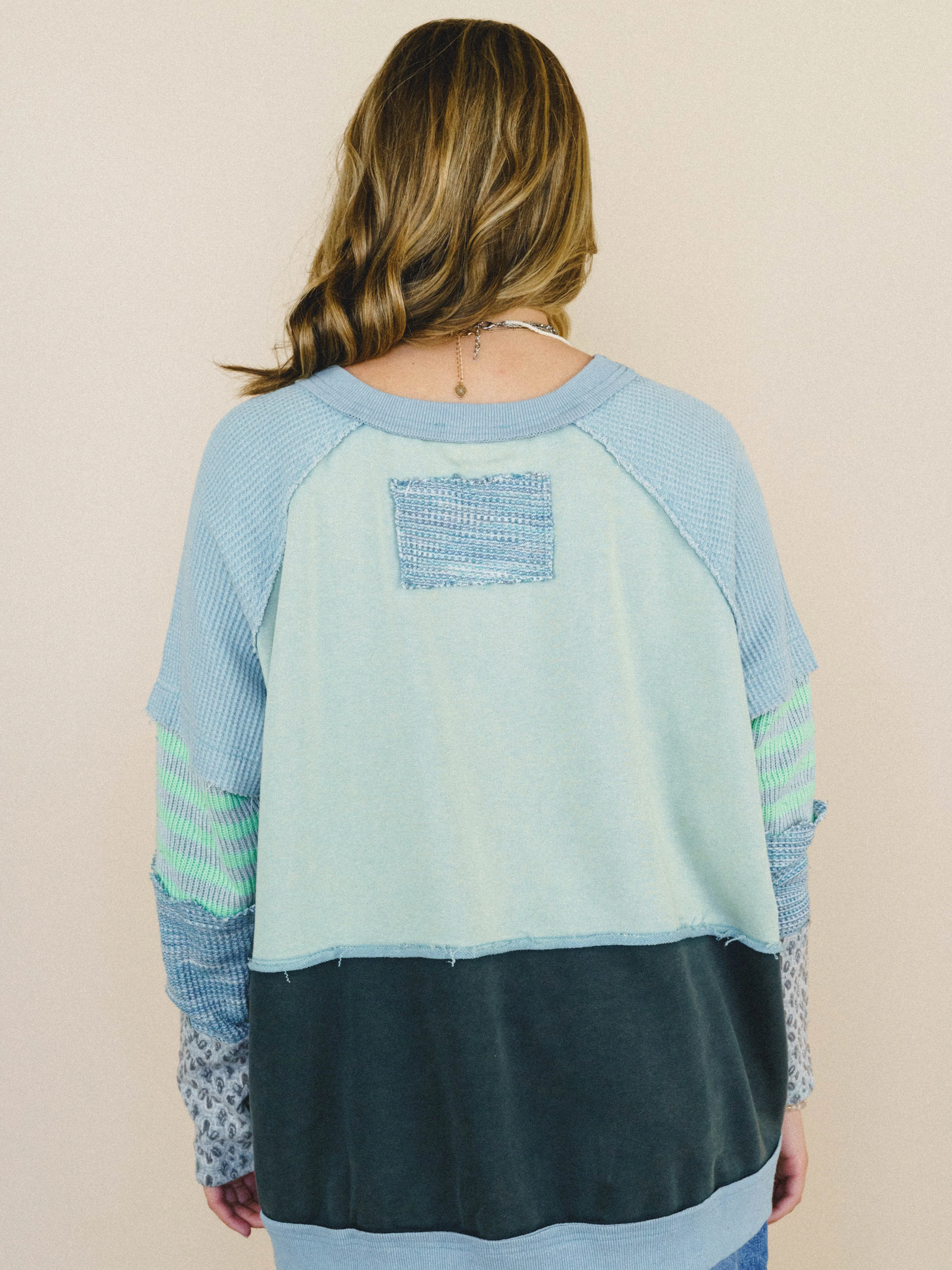 Garden Poems Long Sleeve Top - Seafoam - Image 3