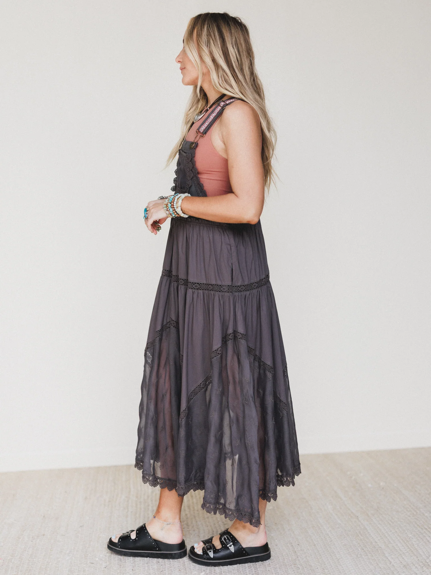 Garden Stroll Overall Dress - Ash - Image 5