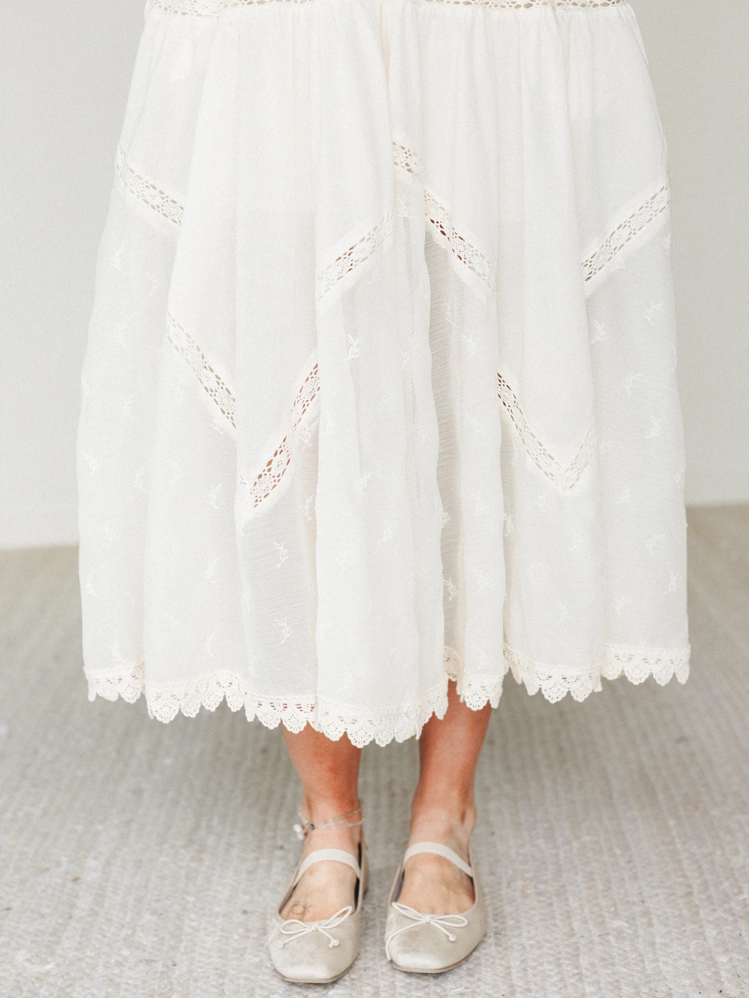 Garden Stroll Overall Dress - Ecru - Image 4