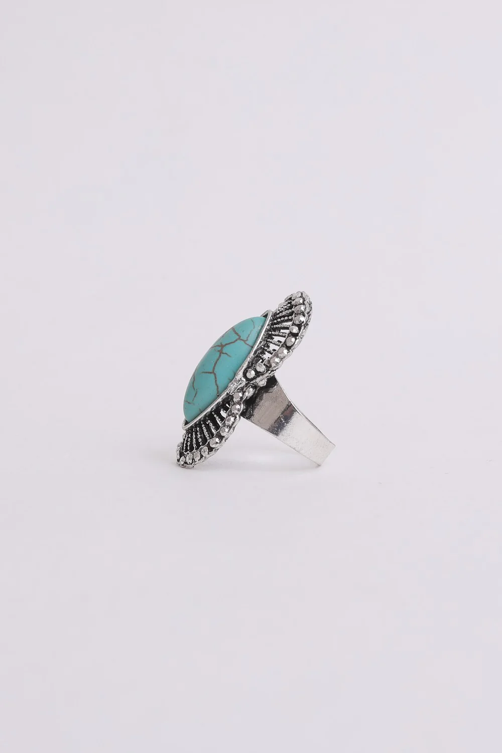 Go West Adjustable Turquoise Ring - Silver - Image 7