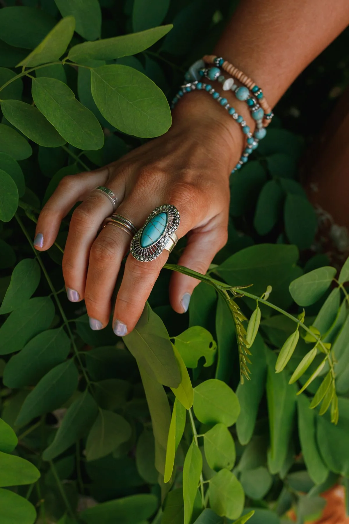 Go West Adjustable Turquoise Ring - Silver - Pre Order