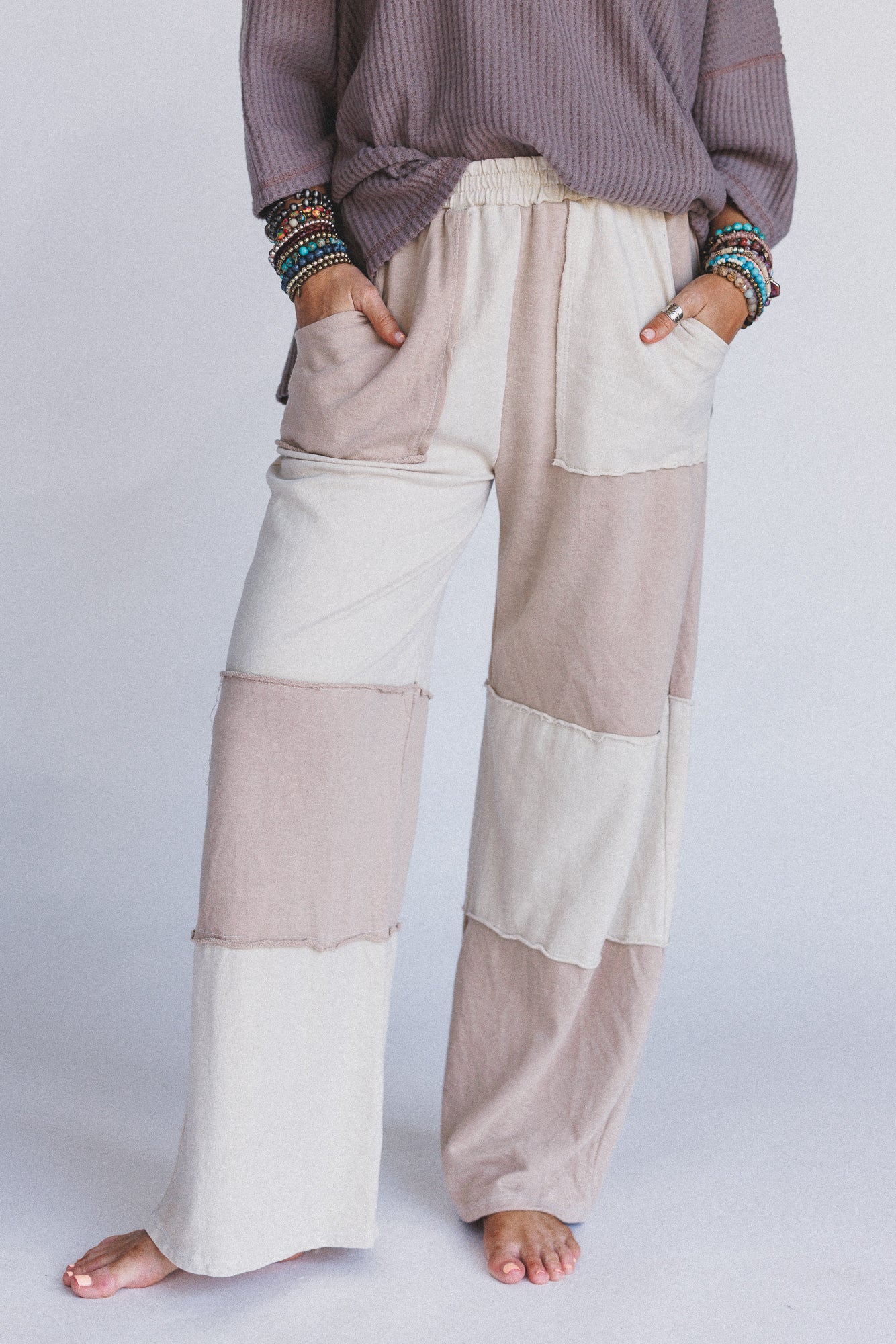 Go Your Way Wide Leg Pants - Natural - Image 2