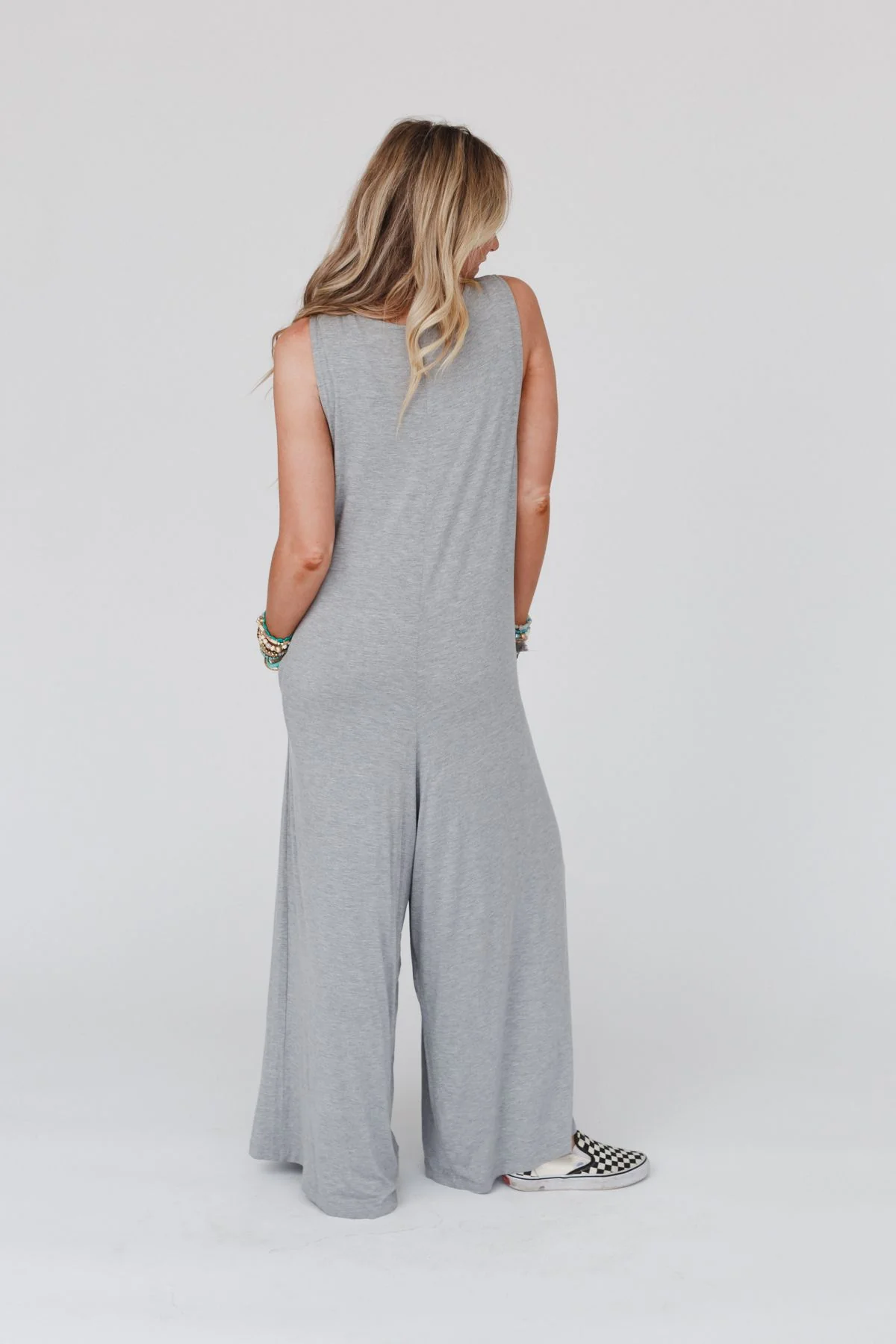 Good Things Wide Leg Jumpsuit - Heather Gray - Image 9