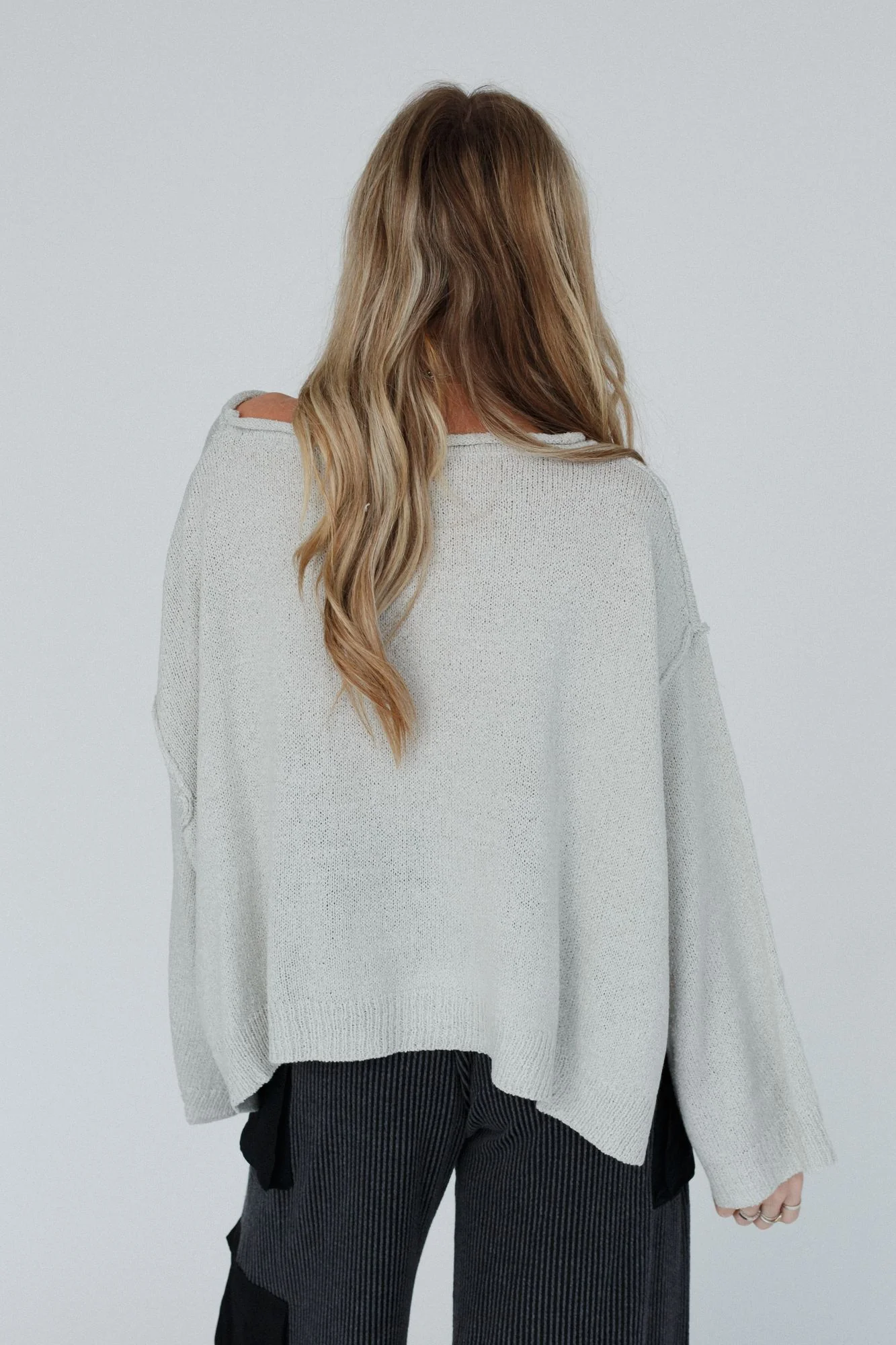 Got You Covered Drop Shoulder Pullover - Ash - Image 3