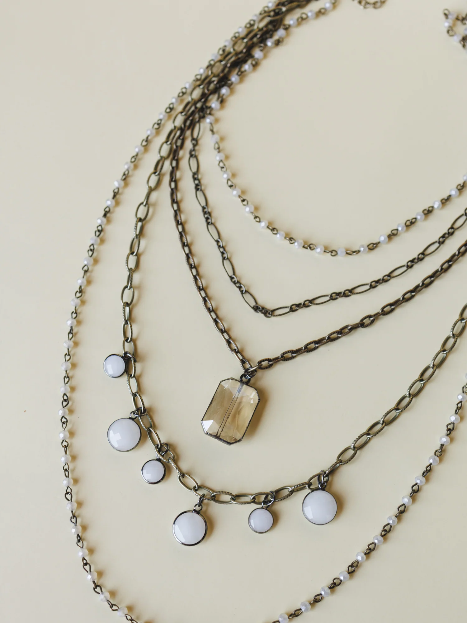 Grace Layered Necklace - Bronze - Image 4