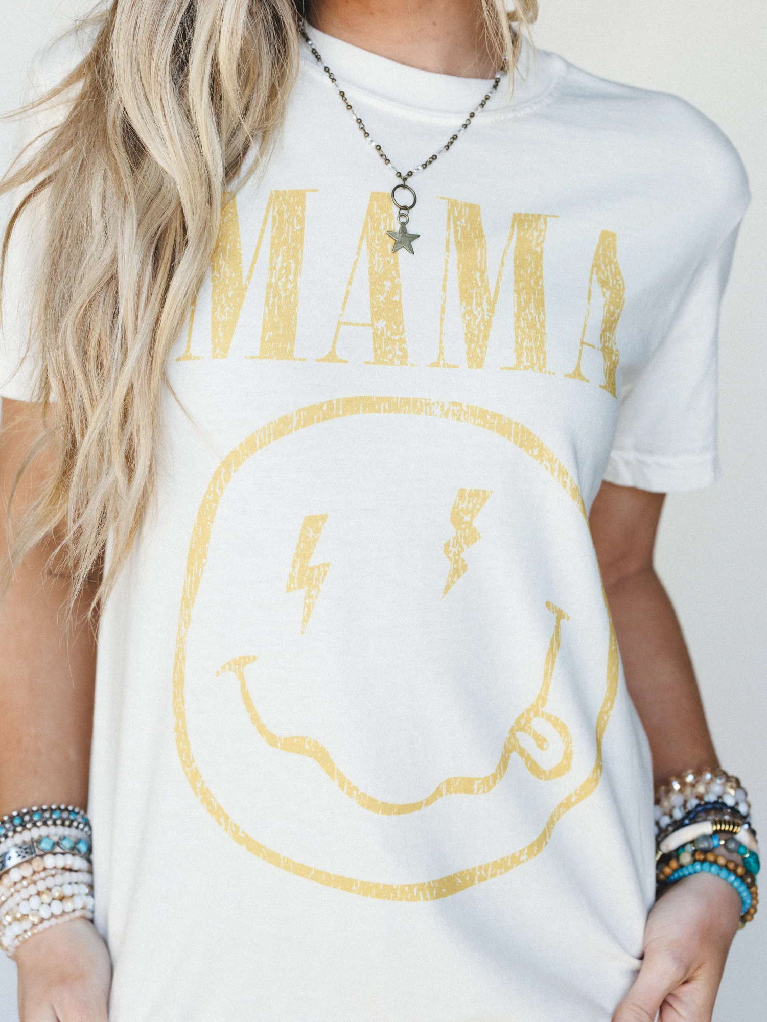 Happy Mama Tee - Ivory - Pre Order - Image 2