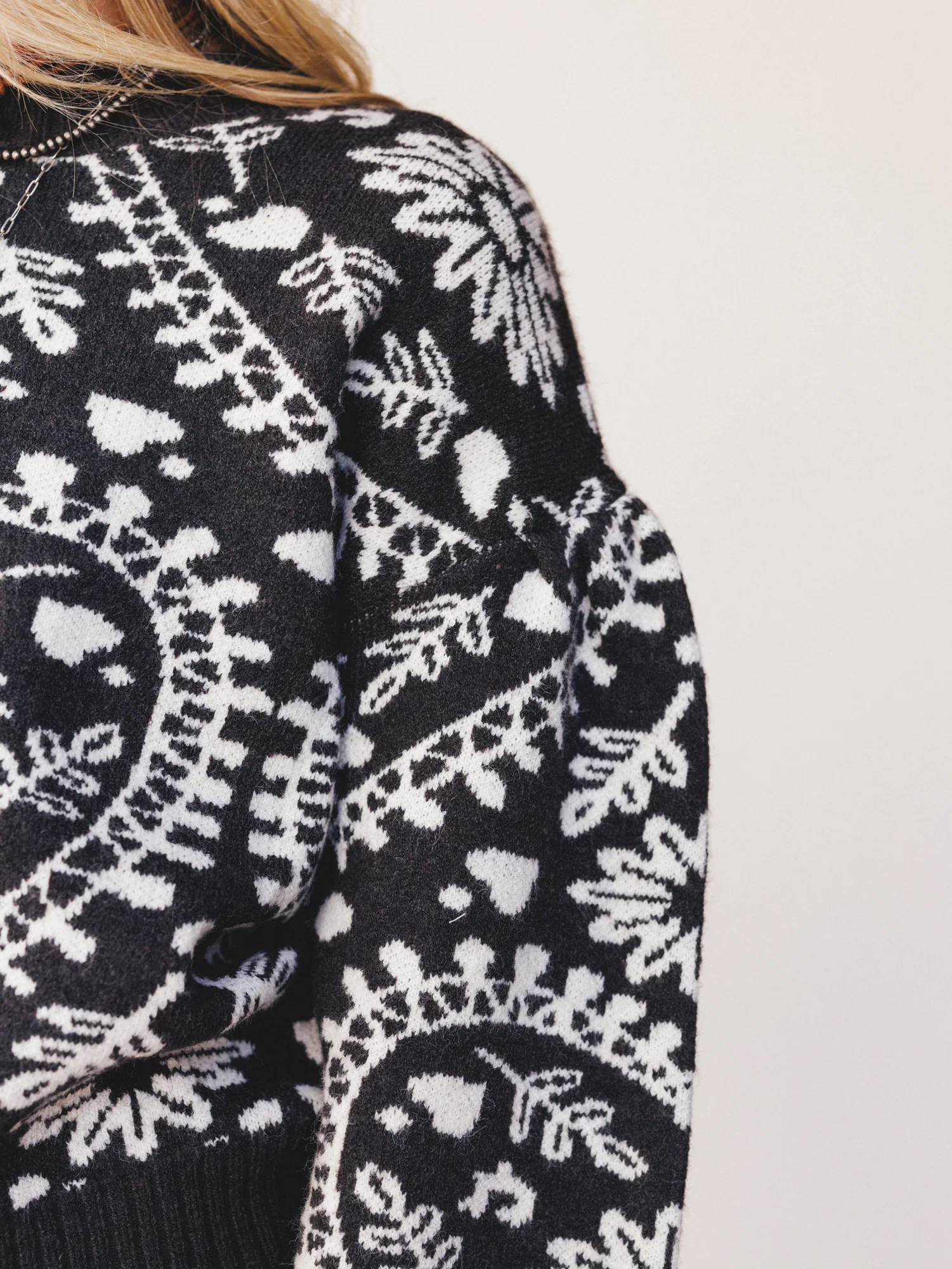 Heart Garden Sweater - Charcoal - Image 3