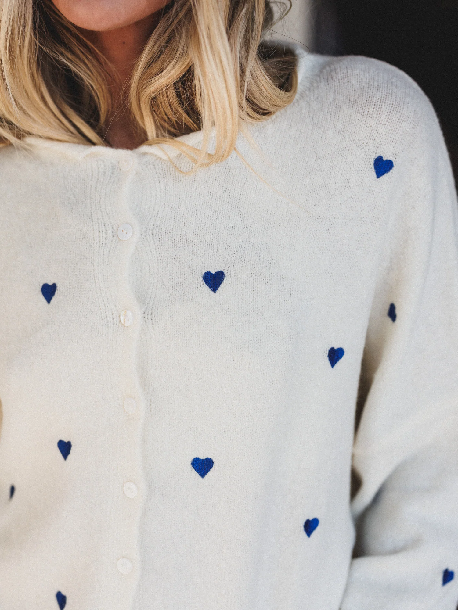 Heart On You Cardigan - Ivory - Image 5
