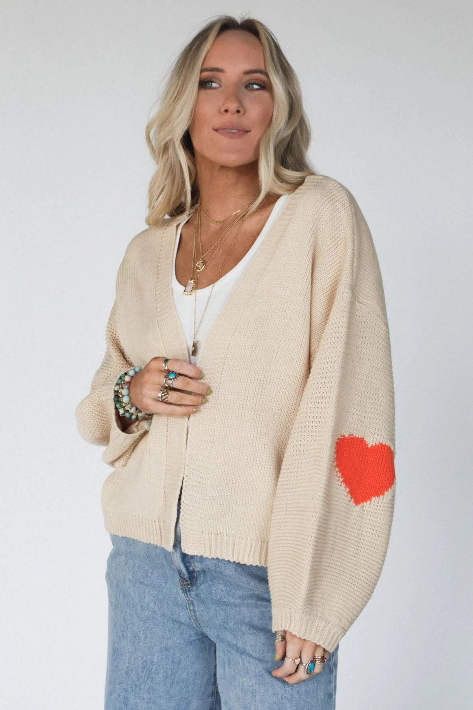 Hearts Desire Knit Cardigan - Orange - Pre Order - Image 2