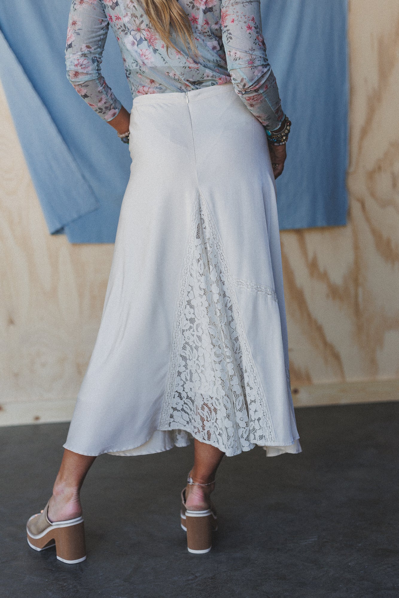 Heavenly Haze Lace Skirt - Dove - Image 4