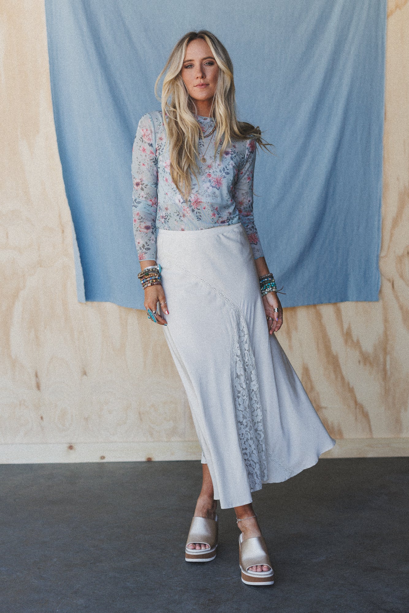 Heavenly Haze Lace Skirt - Dove - Image 5