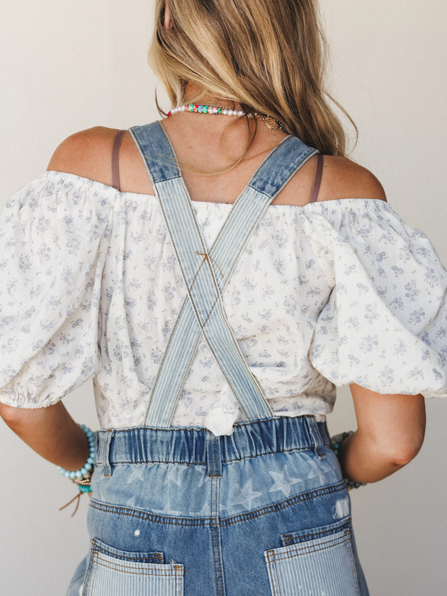Heirloom Stitch Overalls - Denim - Image 6