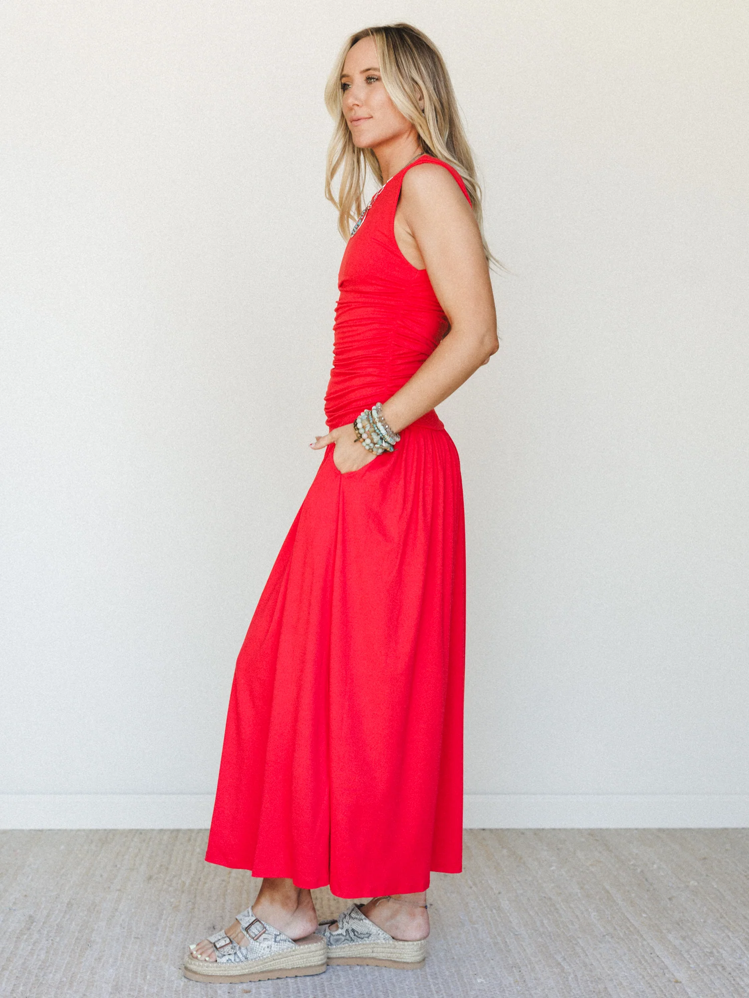 Here for Sunshine Dress - Cherry Tomato - Image 4