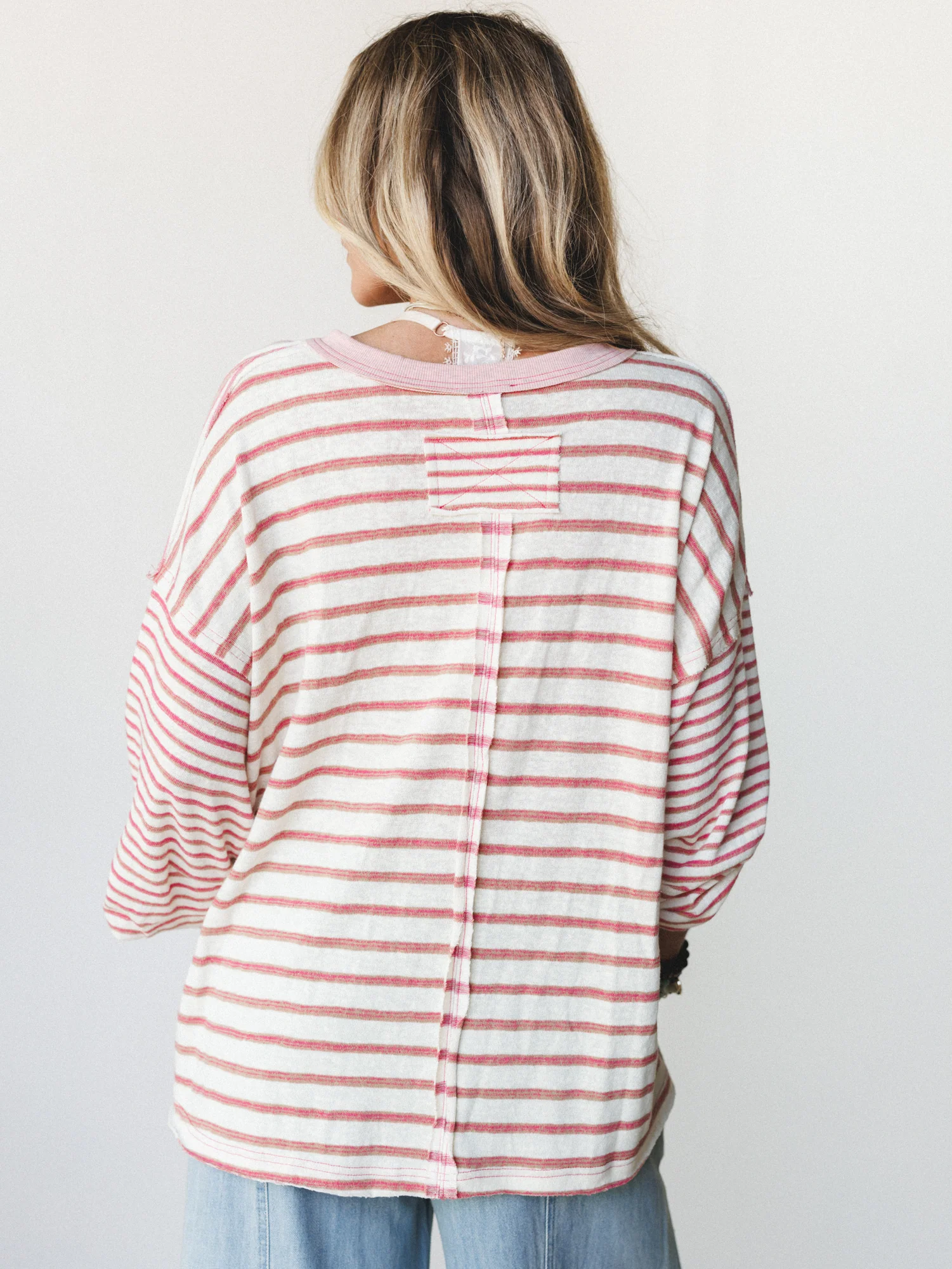 Here for the Moon Long Sleeve Tee
 - Pink - Image 5