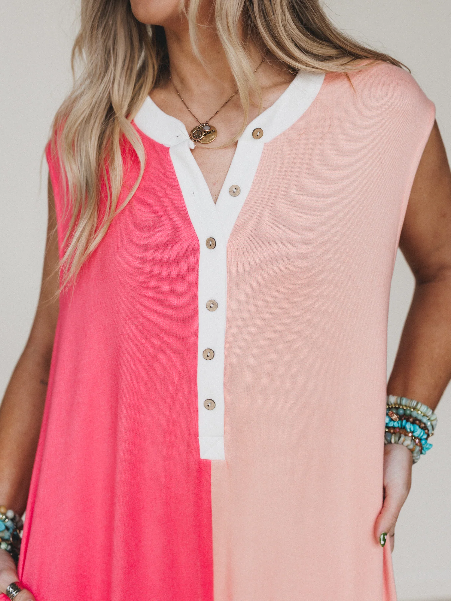 Here for the Party Jumpsuit - Coral Salmon - Image 3