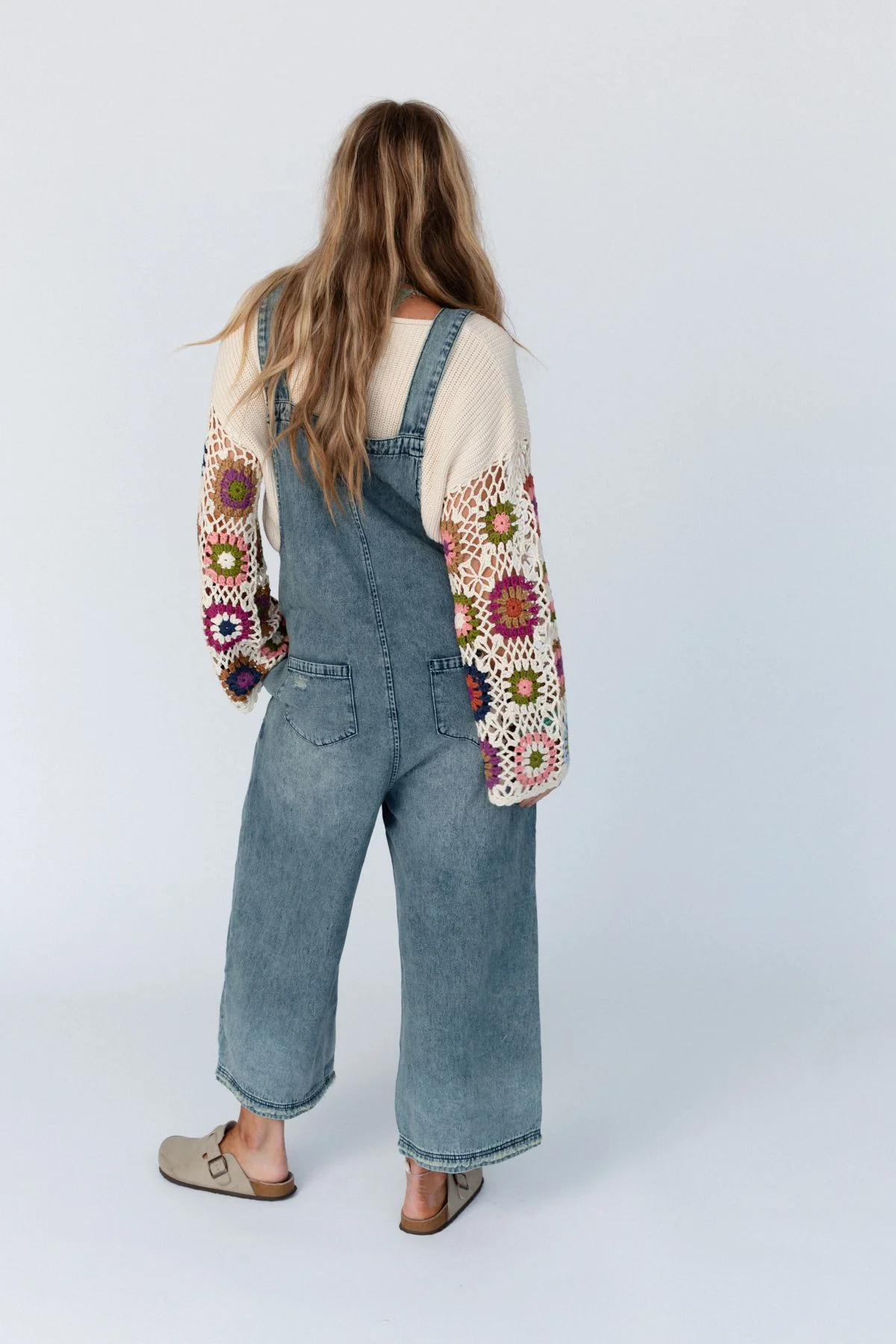 High Hopes Slouchy Pocket Denim Overalls - Blue Pockets - Image 5