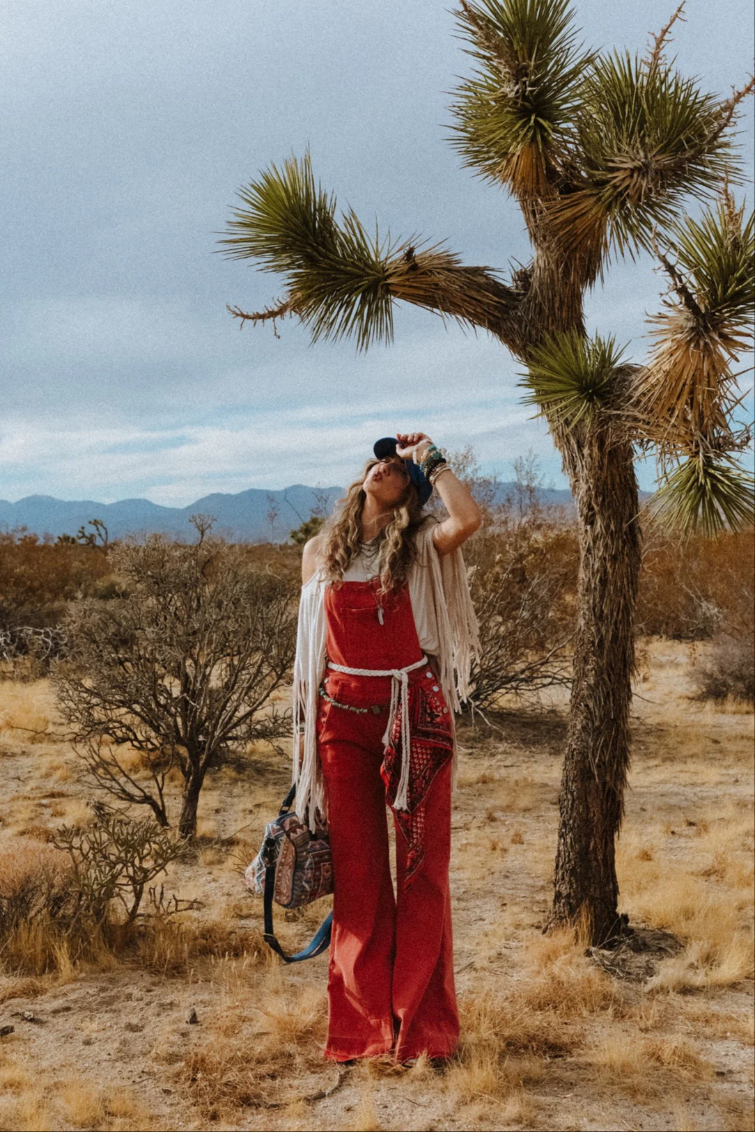 Holly Denim Overalls - Red - Image 8