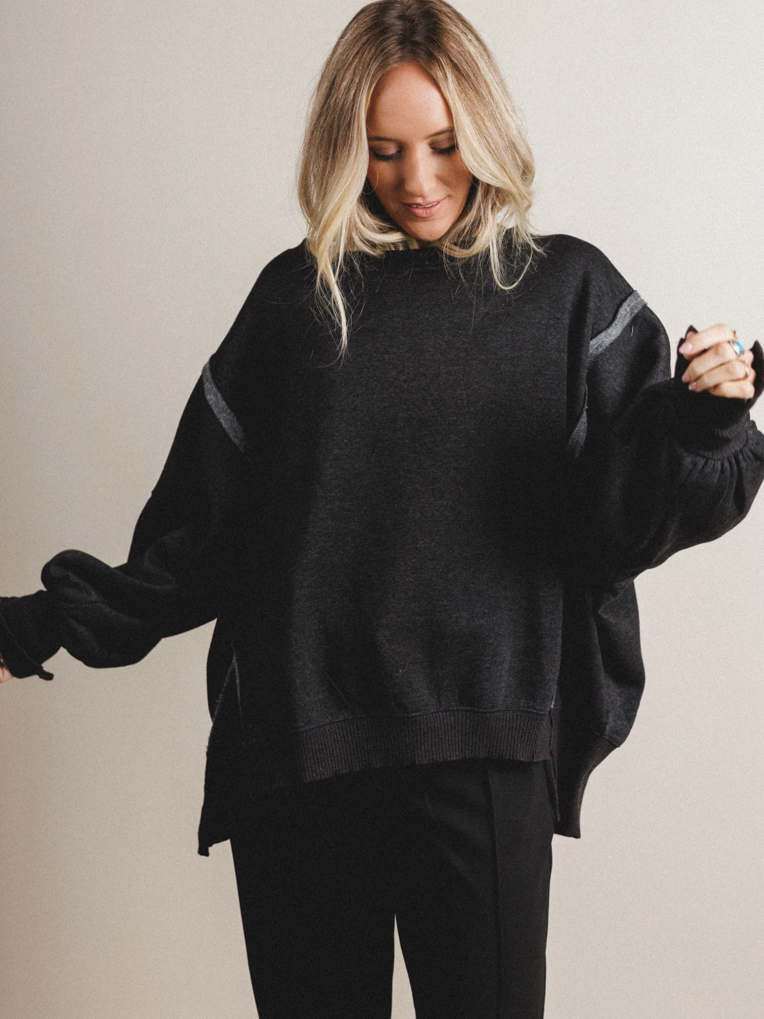 Honey Cloud Sweatshirt - Black - Image 6
