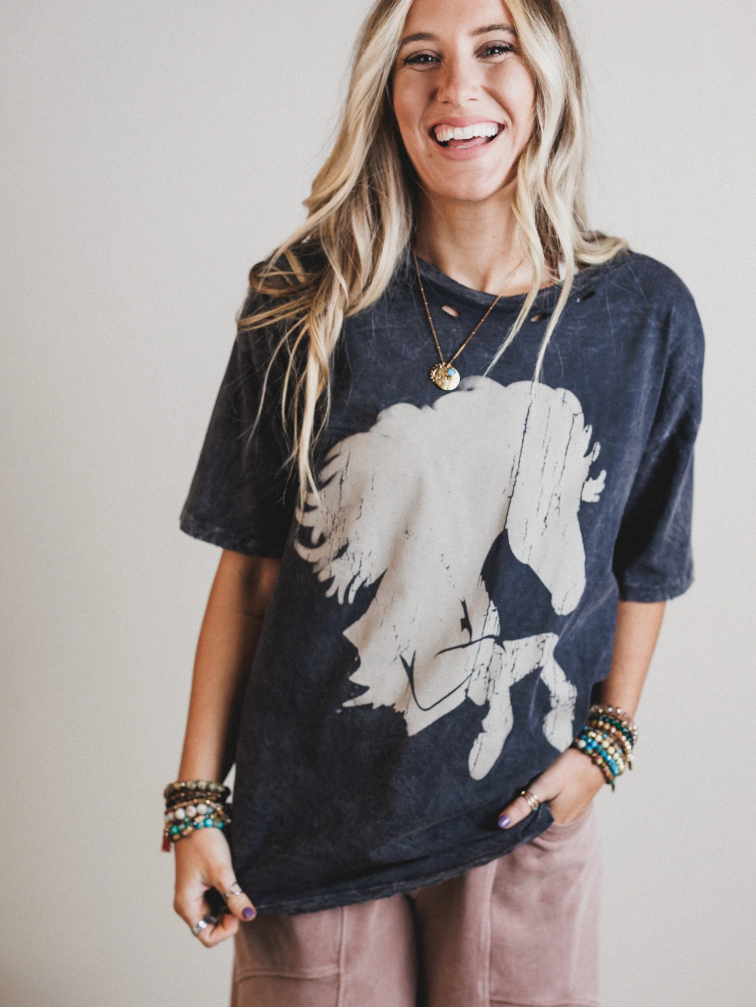 Horse Queen Tee - Charcoal