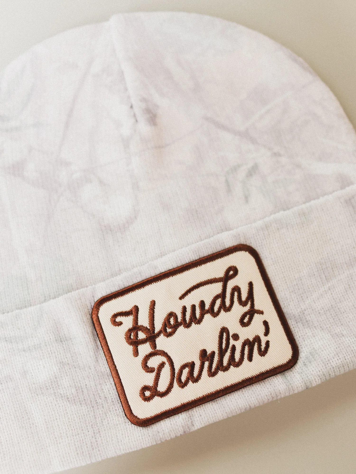 Howdy Darlin Beanie - Beige Camo - Image 3