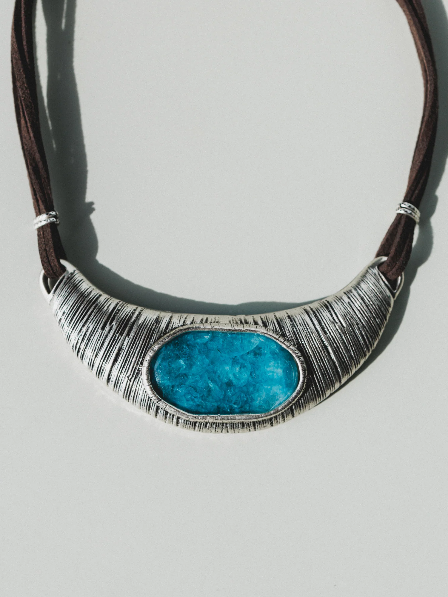 Ibiza Moon Statement Necklace - Turquoise - Image 4