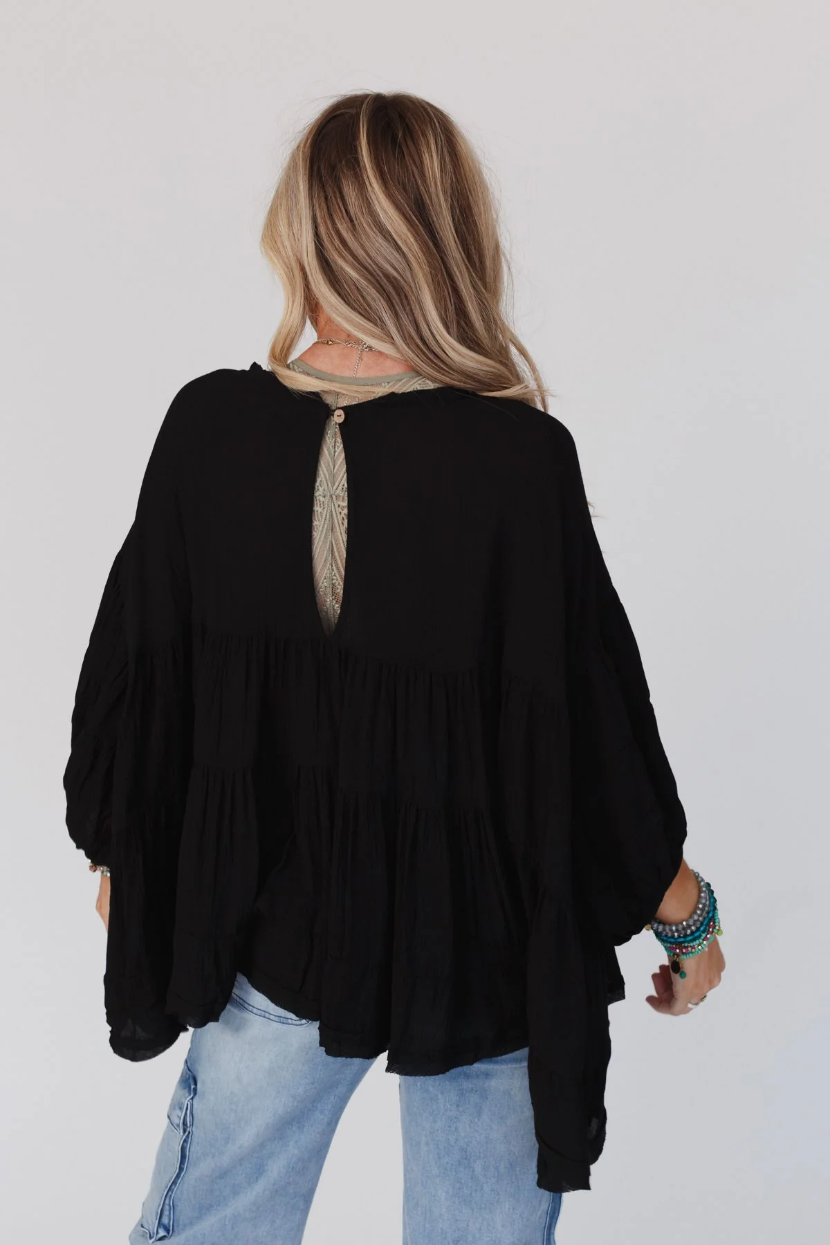 In The Clouds Tunic Top - Black - Image 2