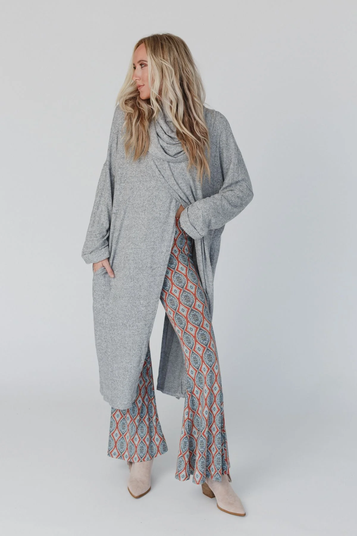 In Your Dreams Maxi Cardigan - Heather Gray - Image 7