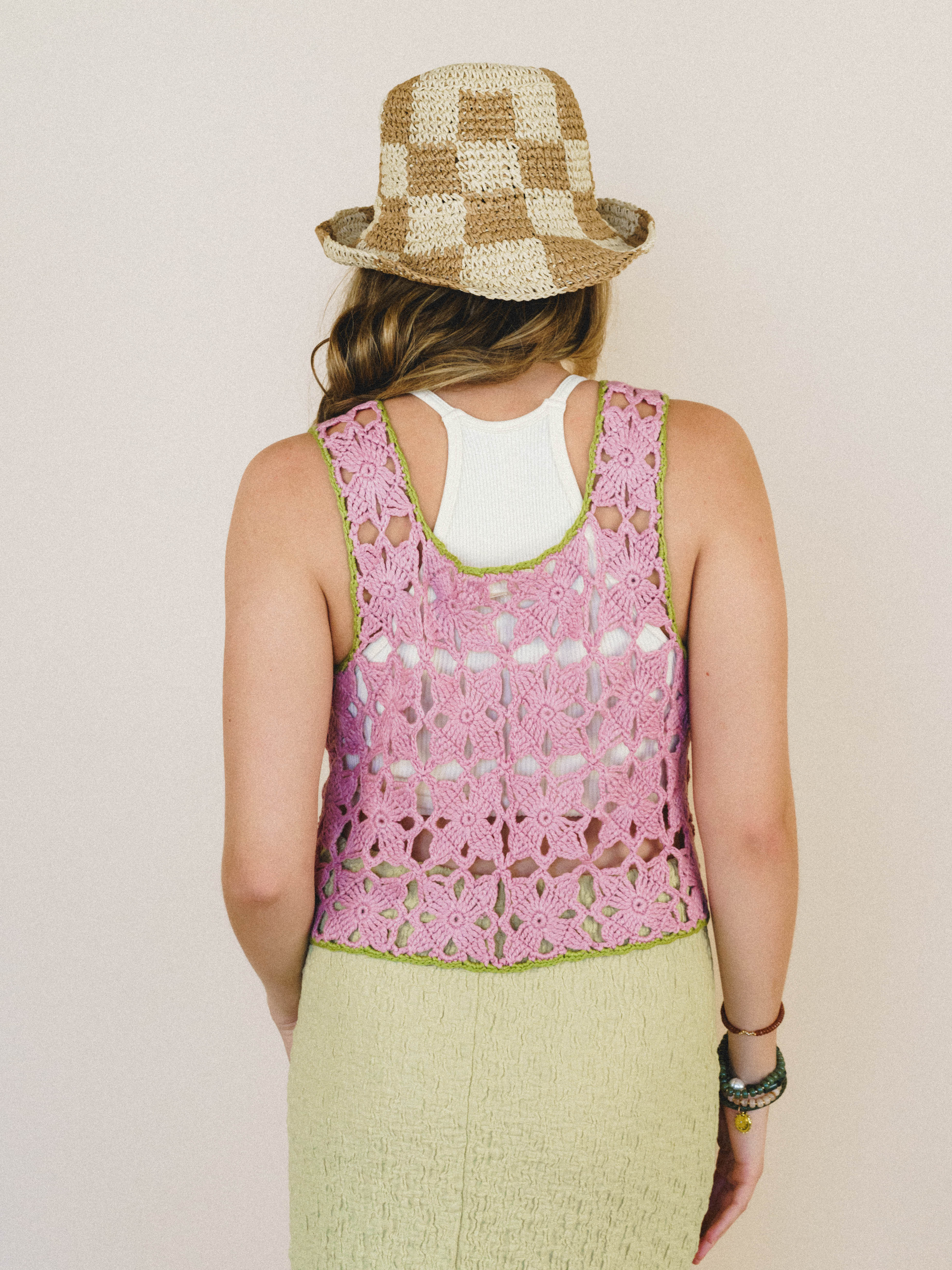 Island Awaits Crochet Vest - Strawberry - Image 3