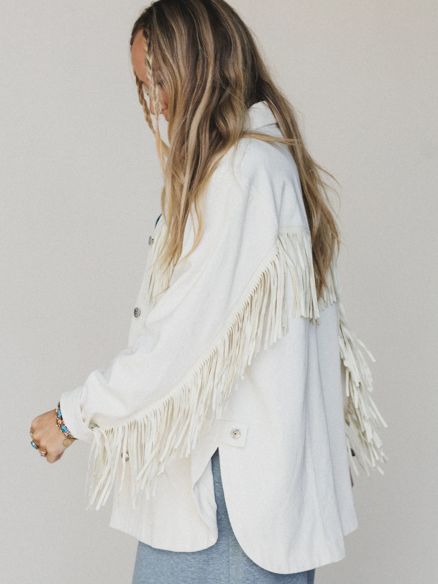 Jackson Hole Button Down Jacket - White - Image 5