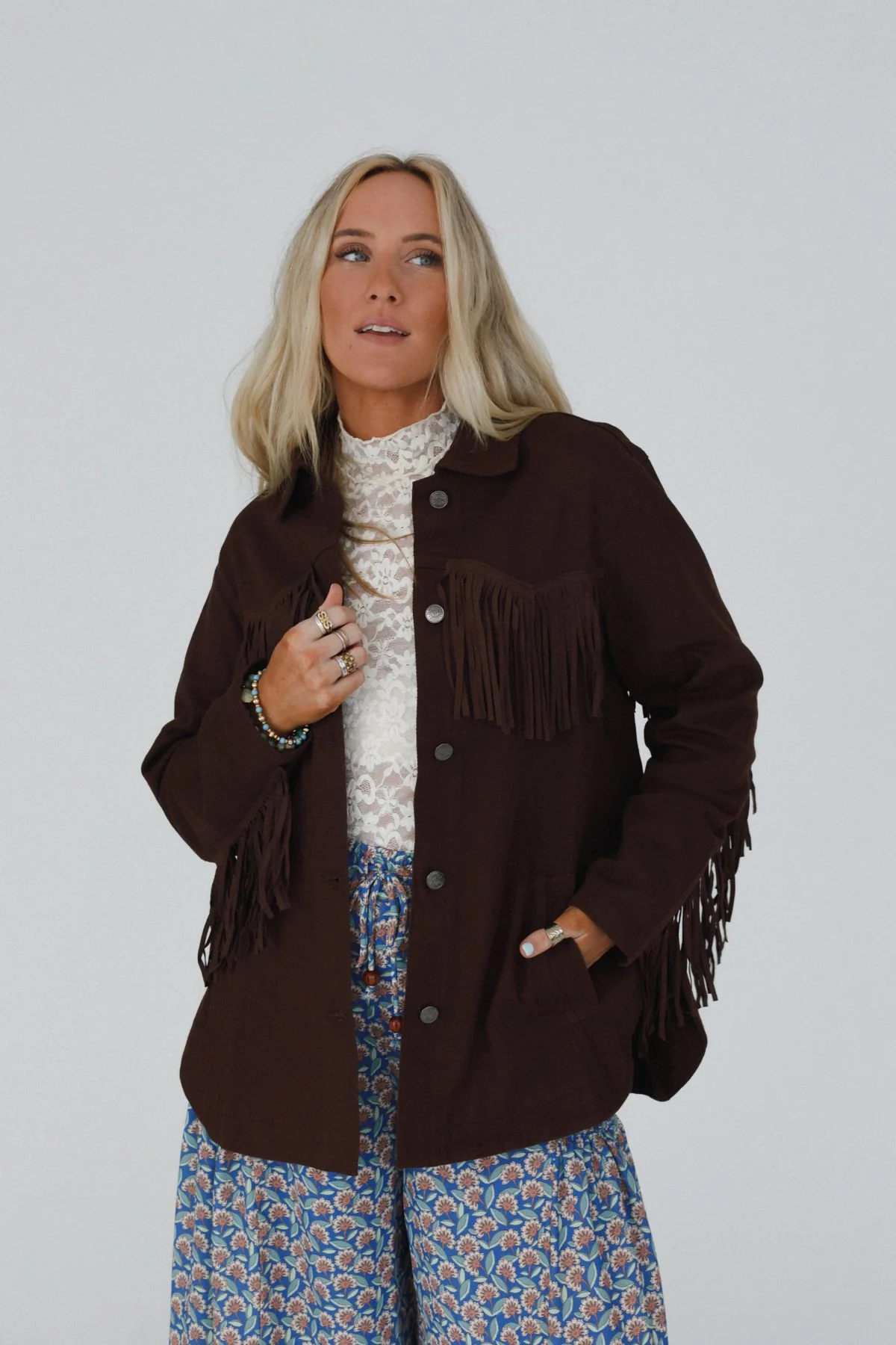 Jackson Hole Button Down Jacket - Chocolate - Image 6