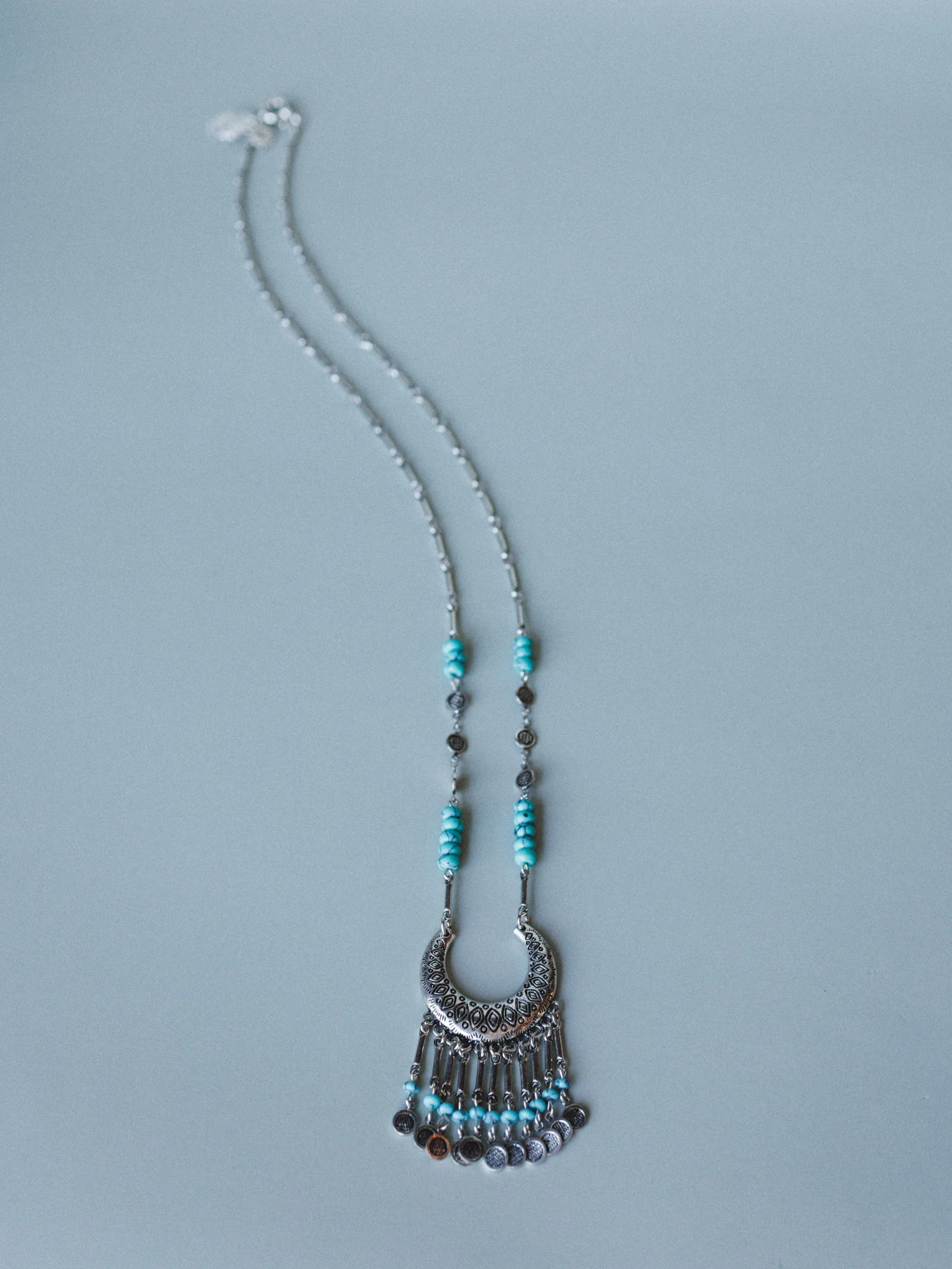 Jamie Long Pendant Necklace - Turquoise - Image 2