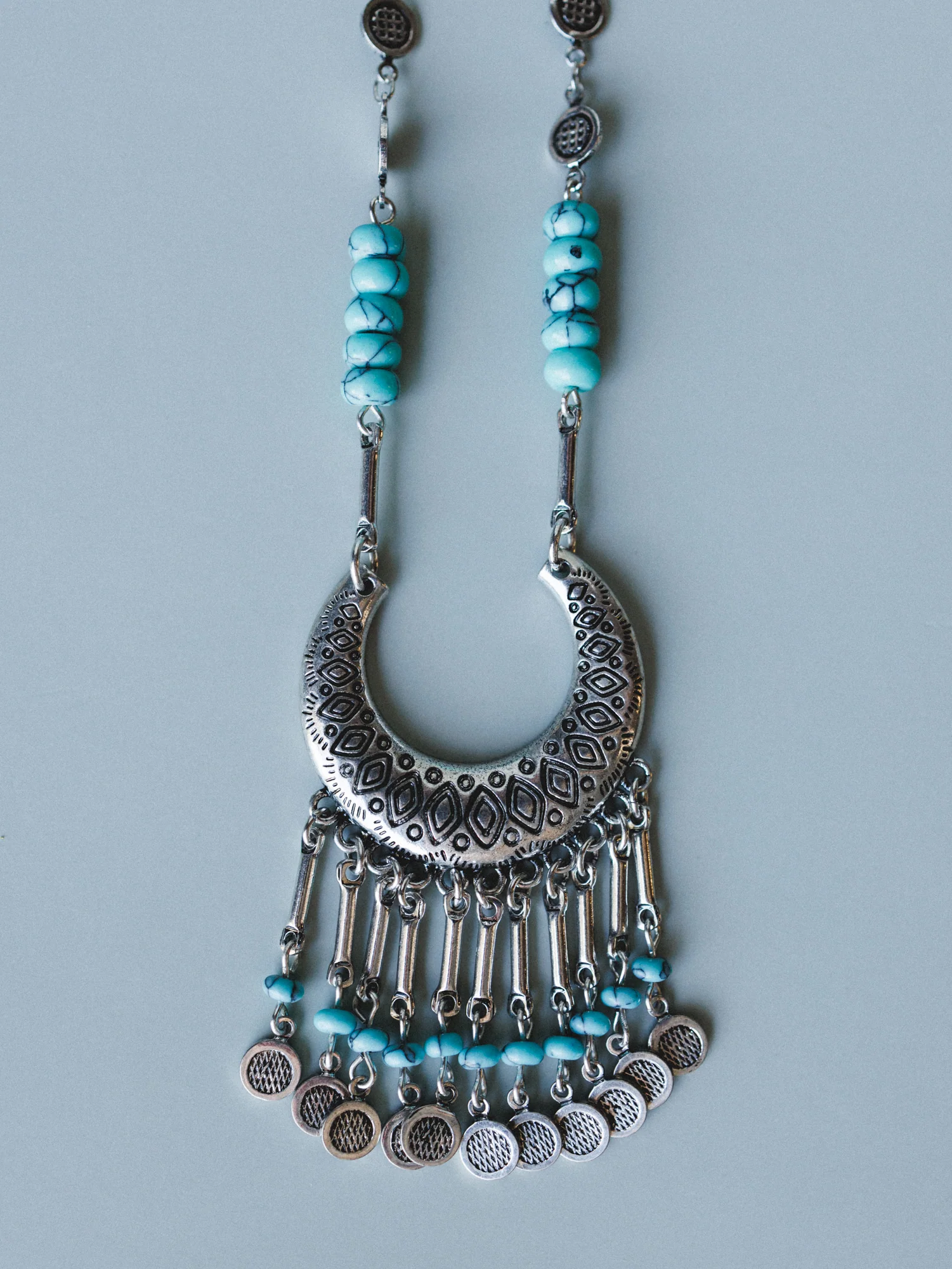Jamie Long Pendant Necklace - Turquoise - Image 3