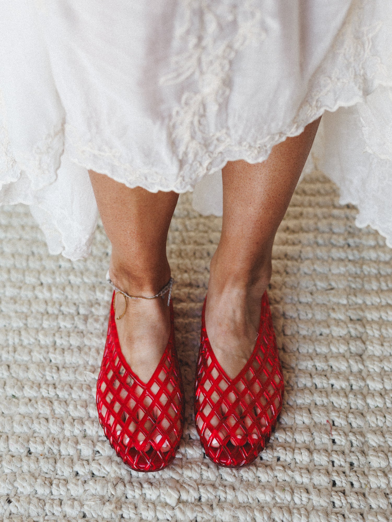 Jelly Ballet Flats - Red - Image 3