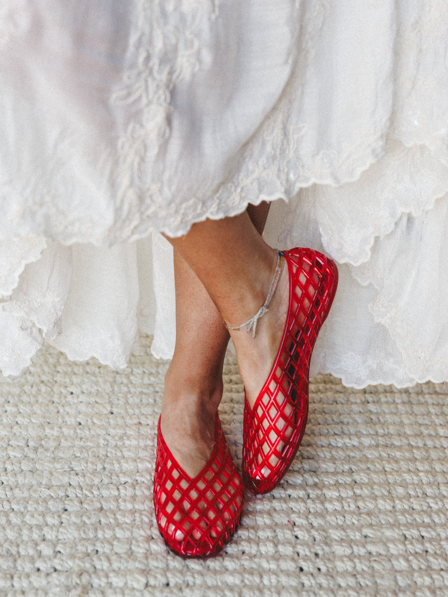 Jelly Ballet Flats - Red - Image 4