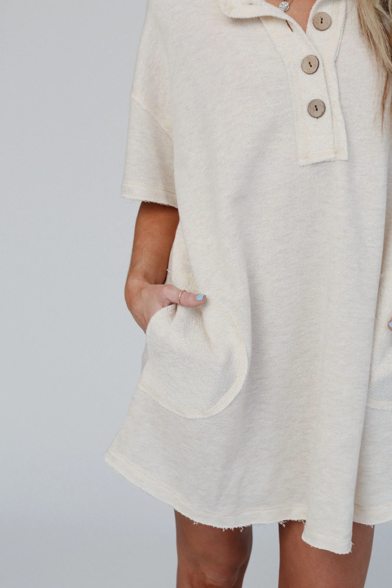 The Nest Jodi Tunic Dress - Oatmeal - Image 4